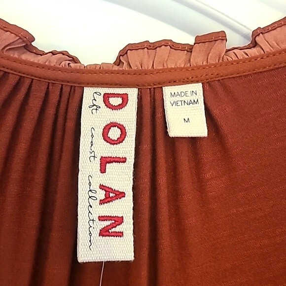 Anthropologie Dolan Left Coast Marilyn Button Ruffle Blouse Size M - Picture 5 of 9